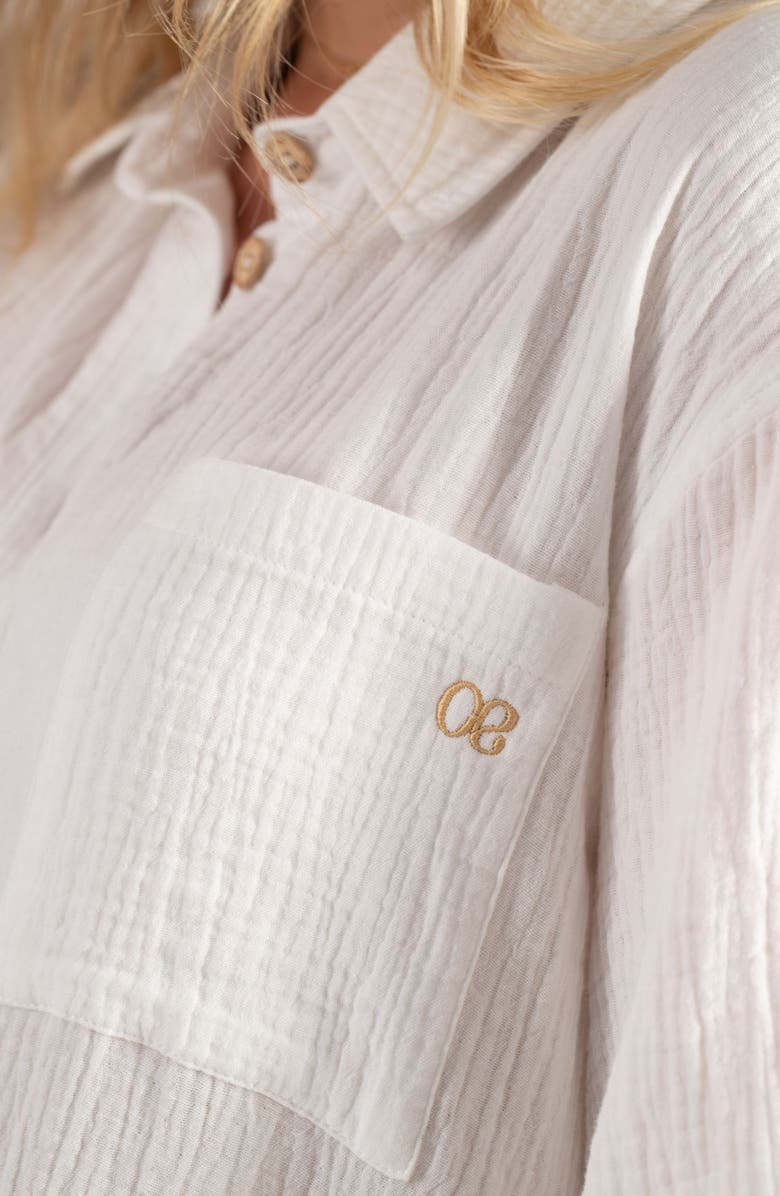 Cache Coeur Bertille maternity and nursing beach dress, Alternate, color, White