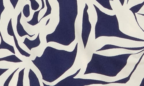 Maggy London Wrap Dress In Navy/ivory