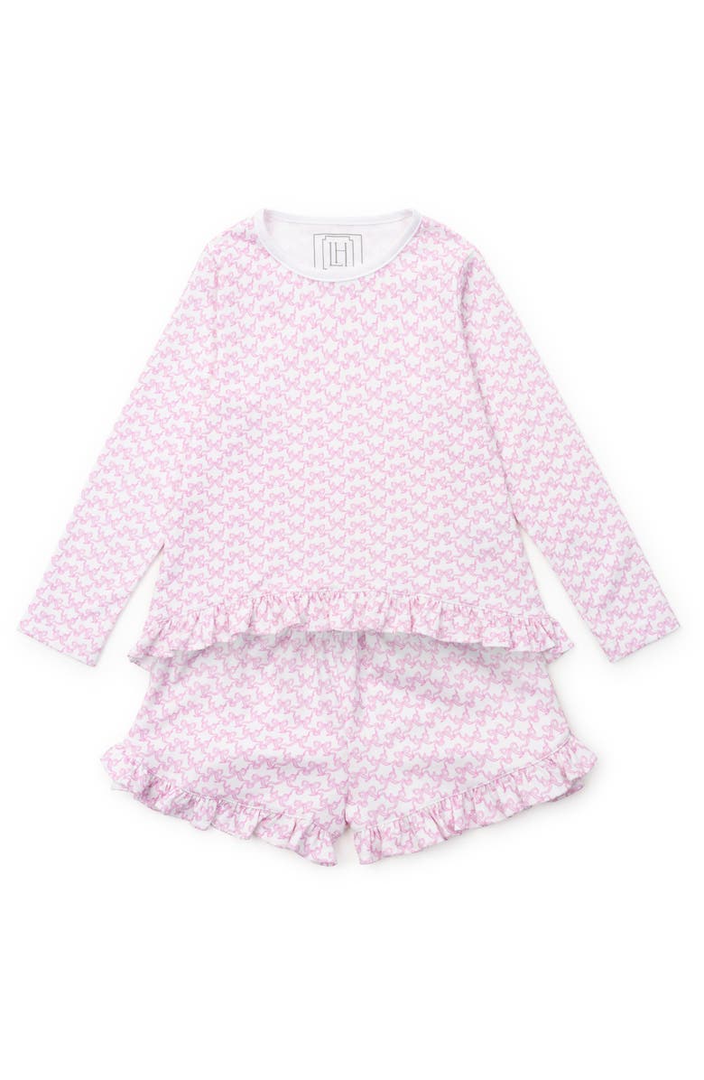 Lila and Hayes Rorie Girls' Short Set, Main, color, Pretty Pink Bows