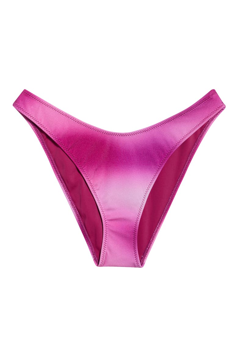 Eden Shine High Cut Bikini Bottoms, Alternate, color, PLUM