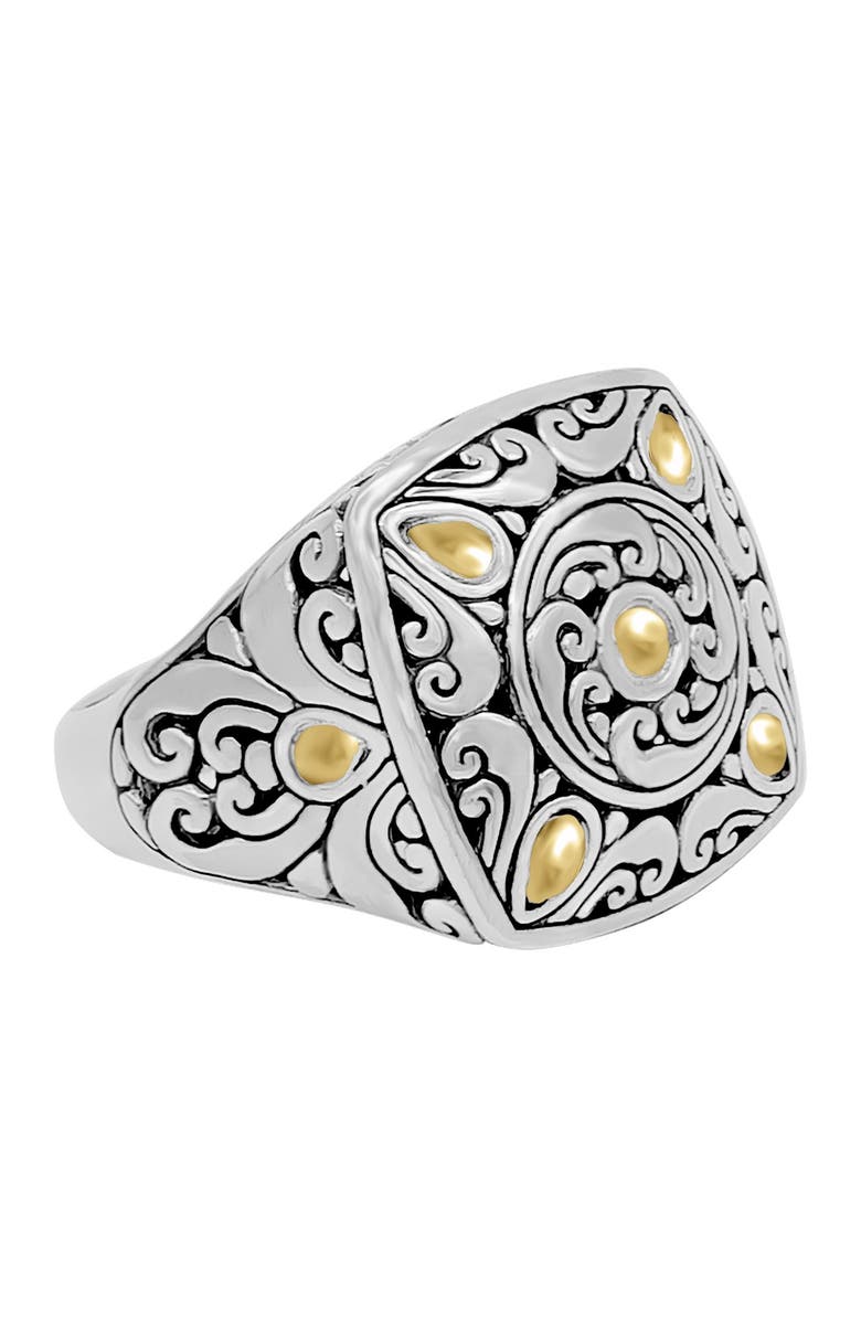 DEVATA Sterling Silver & 18K Gold Square Ring, Alternate, color,