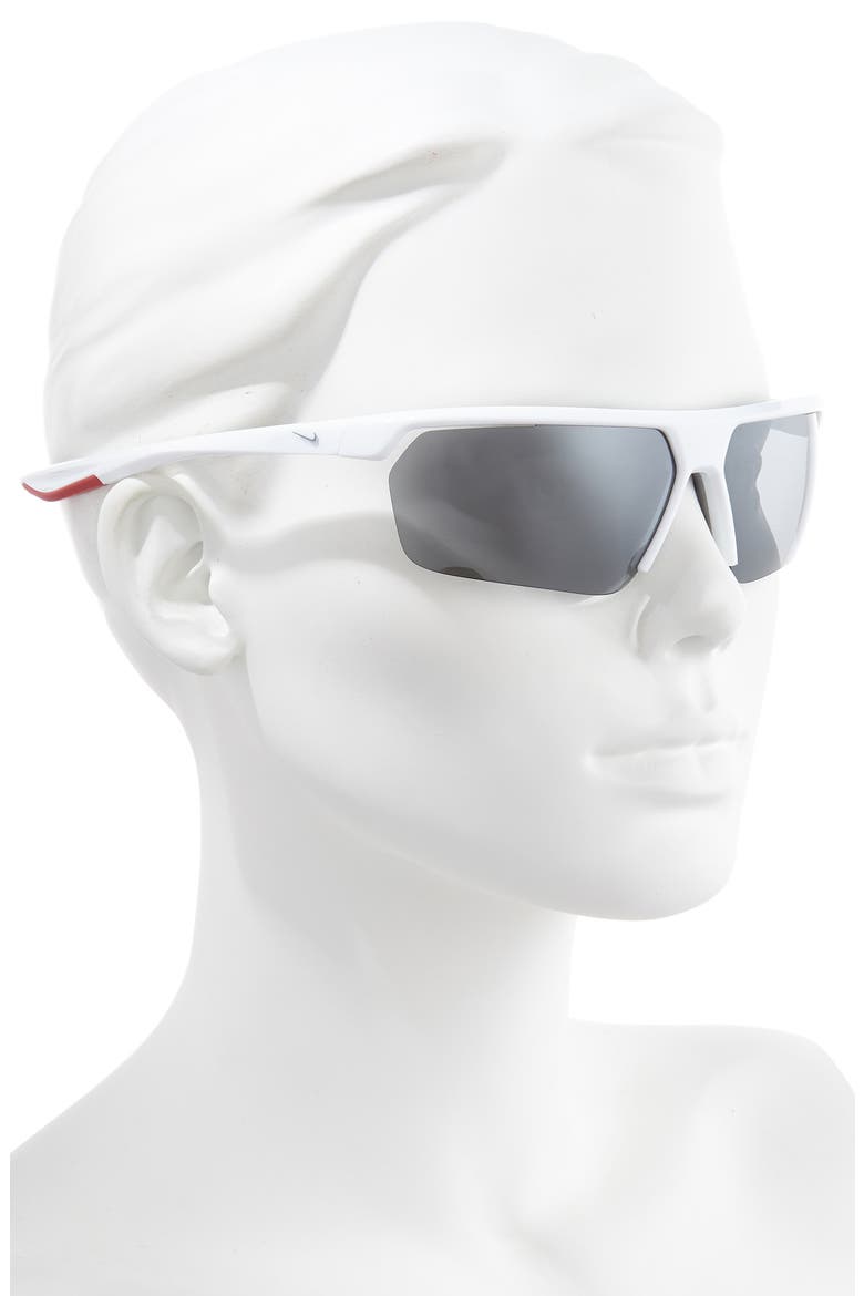 Gale Force 71mm Sunglasses, Alternate, color, WHITE/ SILVER FLASH