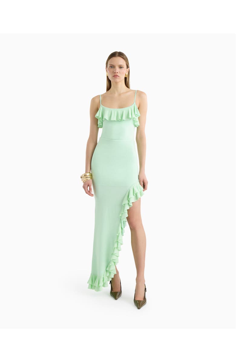 Dodiee Kelly ruffle skirt, Main, color, Misty Jade