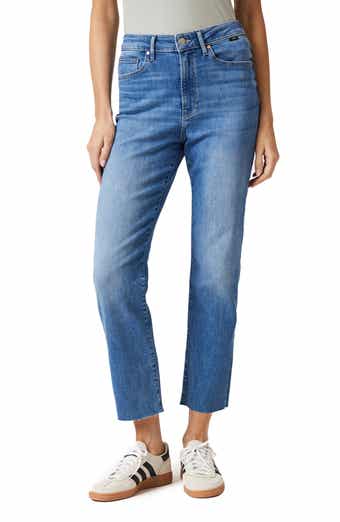 Mavi Jeans New York Raw Hem High Waist Straight Leg Jeans