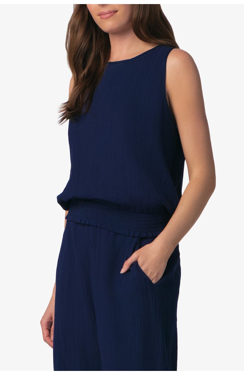 HELEN JON Island Sleeveless Top, Alternate, color, Navy