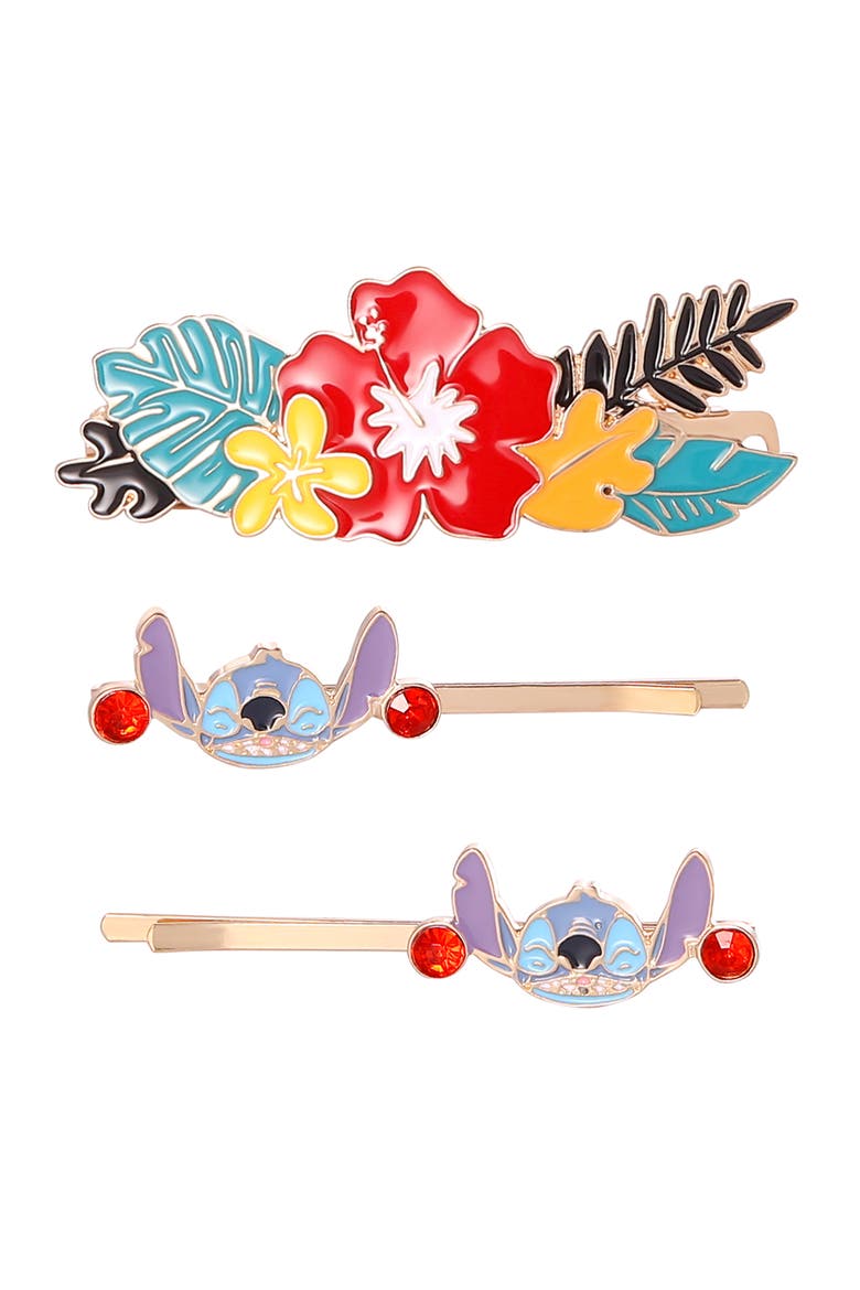 Stitch Barrette and Bobby Pins Set 3-Piece Official License, Main, color, Blue