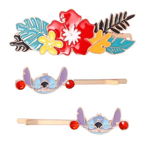 Stitch Barrette and Bobby Pins Set 3-Piece Official License