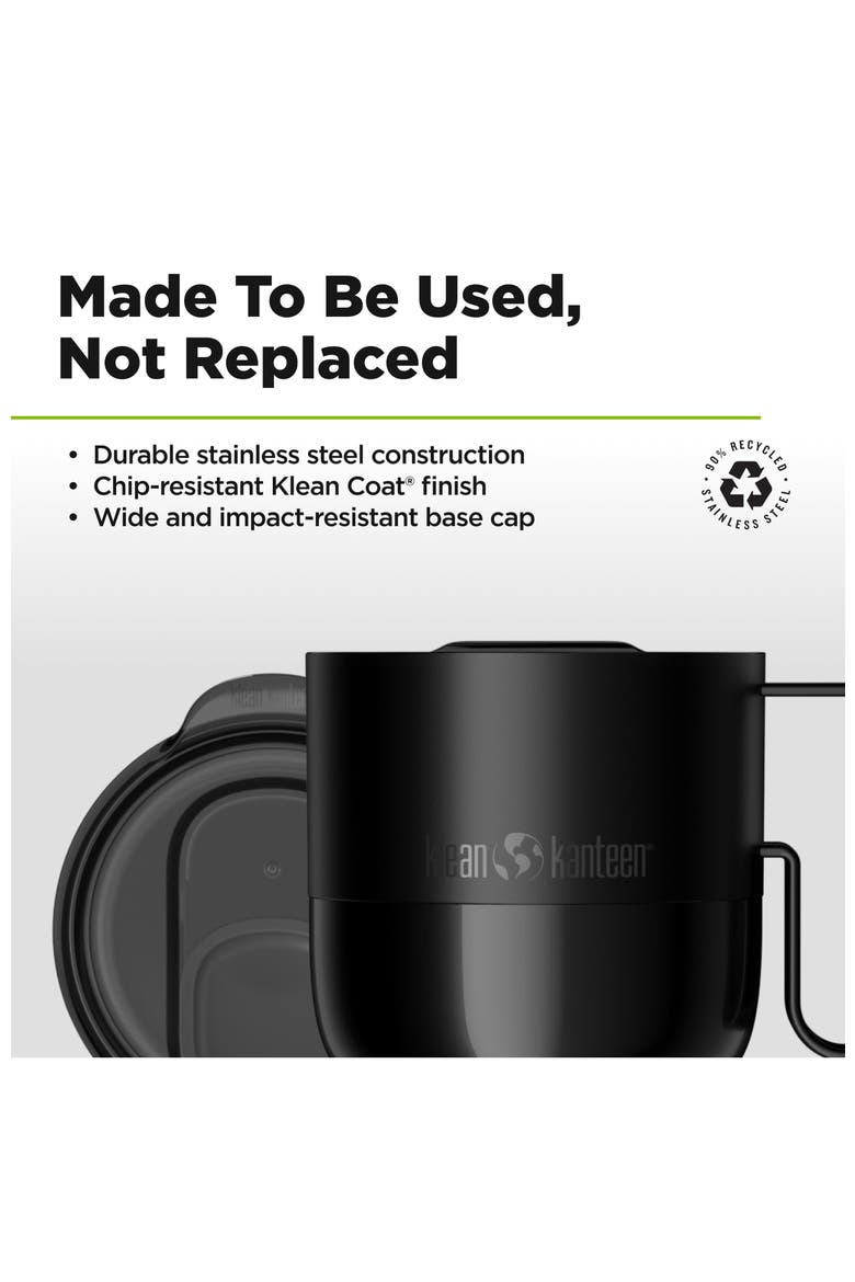 12oz Rise Mug with Slide Lid, Alternate, color, Black