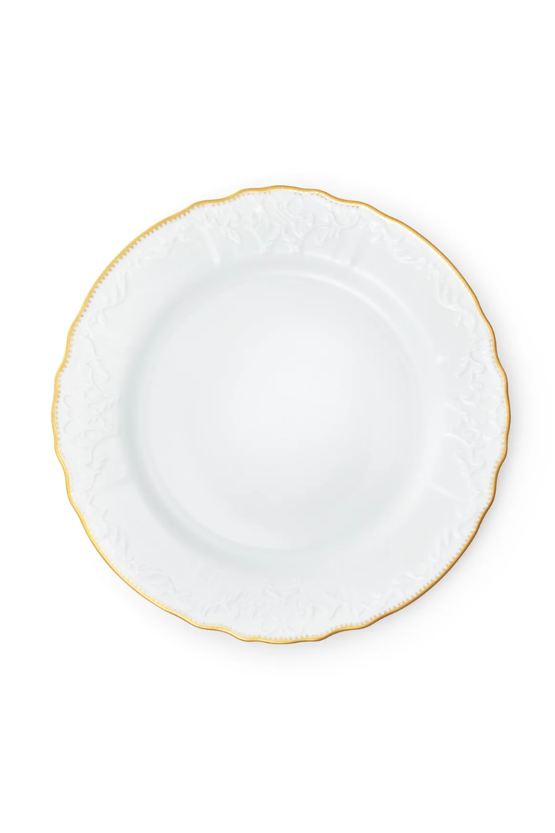 Simply Anna Dinner Plate, Main, color, WHITE/GOLD