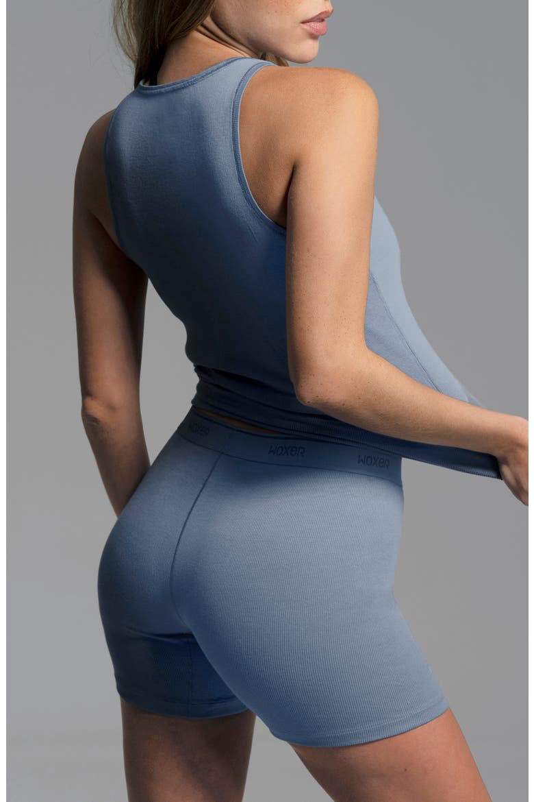 Pima Cotton Blend Rib Tank, Alternate, color, STEEL BLUE
