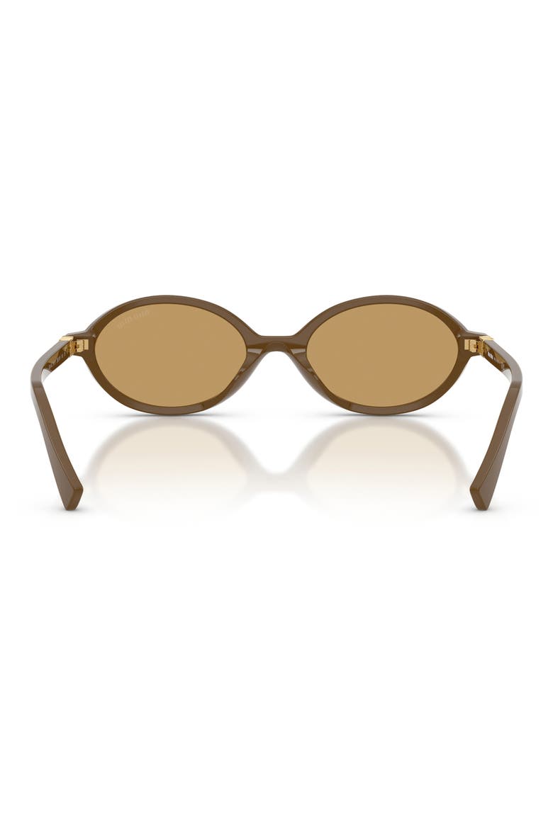 50mm Oval Sunglasses, Alternate, color, GREEN / BROWN