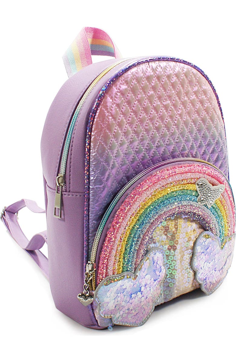 OMG Accessories Rainbow Ombré Mini Backpack, Alternate, color,