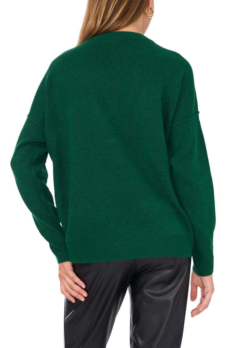 Exposed Seam Crewneck Sweater, Alternate, color, ALPINE GREEN