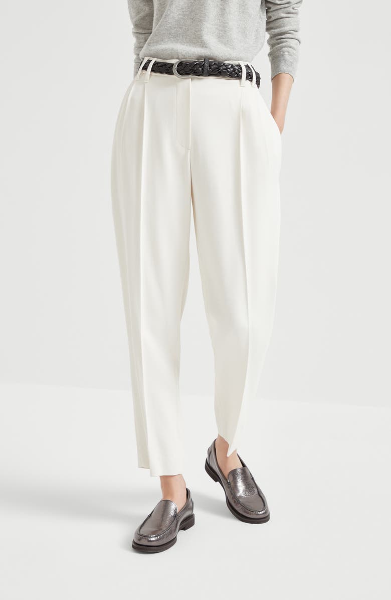 Brunello Cucinelli Slouchy trousers, Alternate, color, Milk
