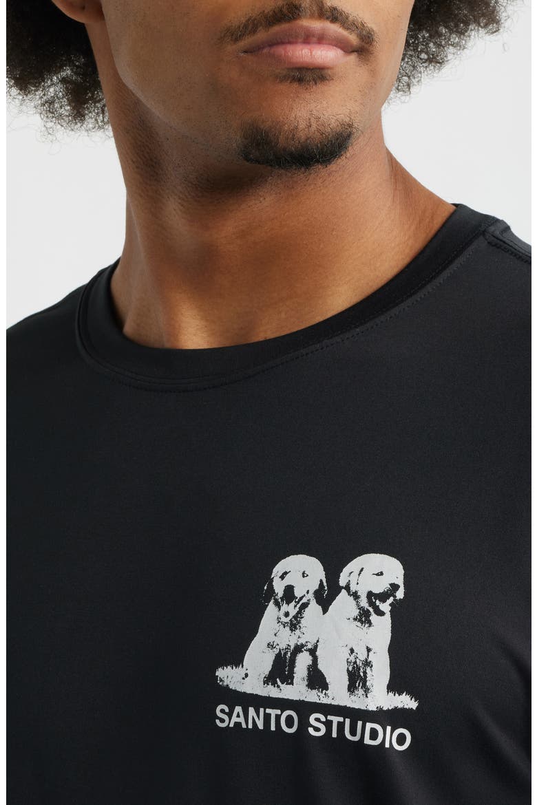 Thugs Need Hugs Graphic Tech T-Shirt, Alternate, color, BLACK