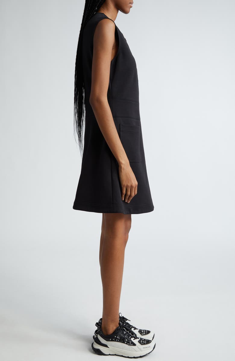 Moncler Sleeveless Cotton Blend Interlock Dress, Alternate, color, 