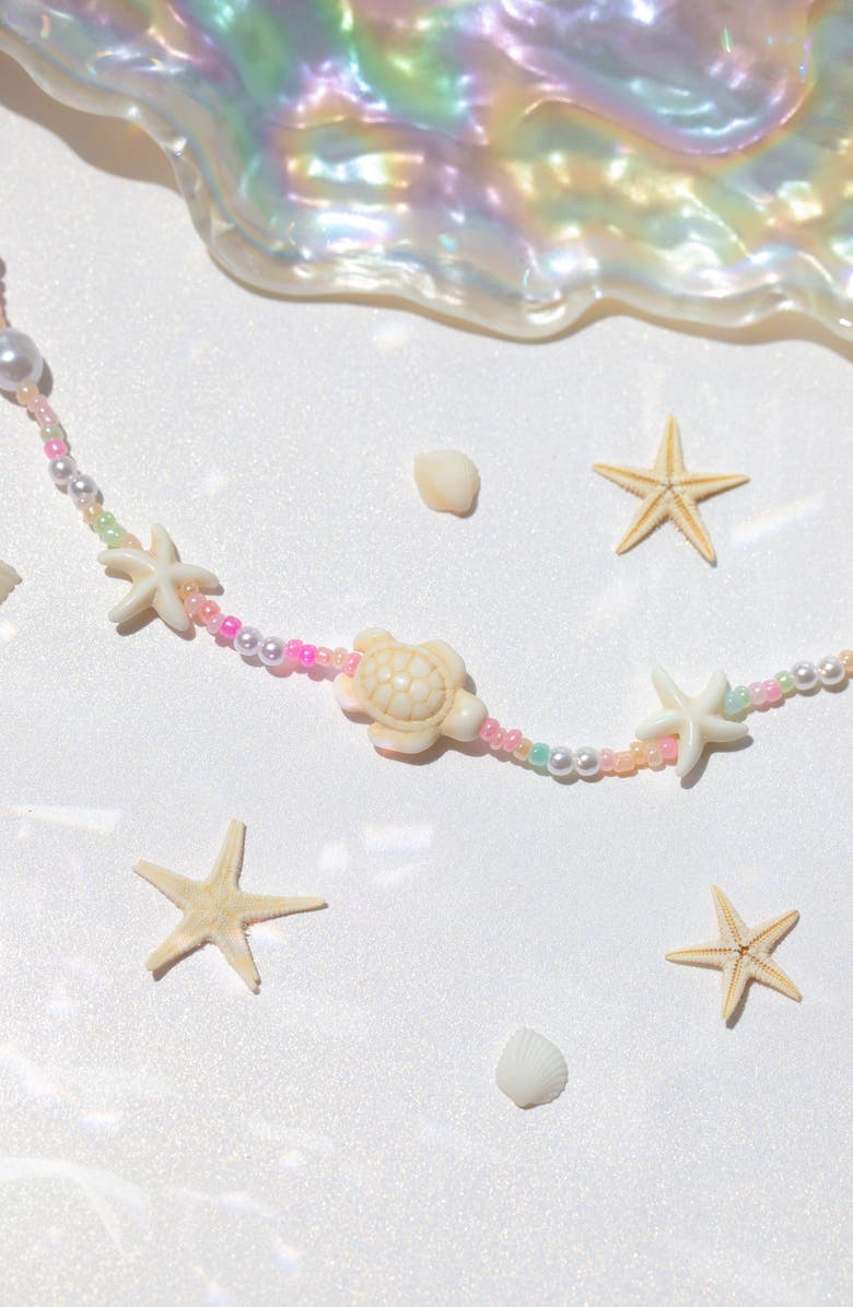 Girls Crew Turtle Bay Beaded Necklace, Alternate, color, Gold