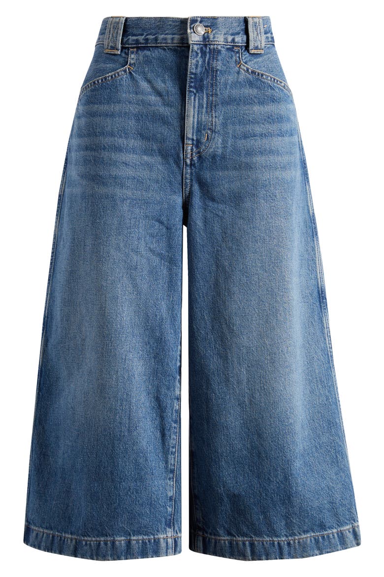 Denim Culottes, Alternate, color, CONCHO WASH