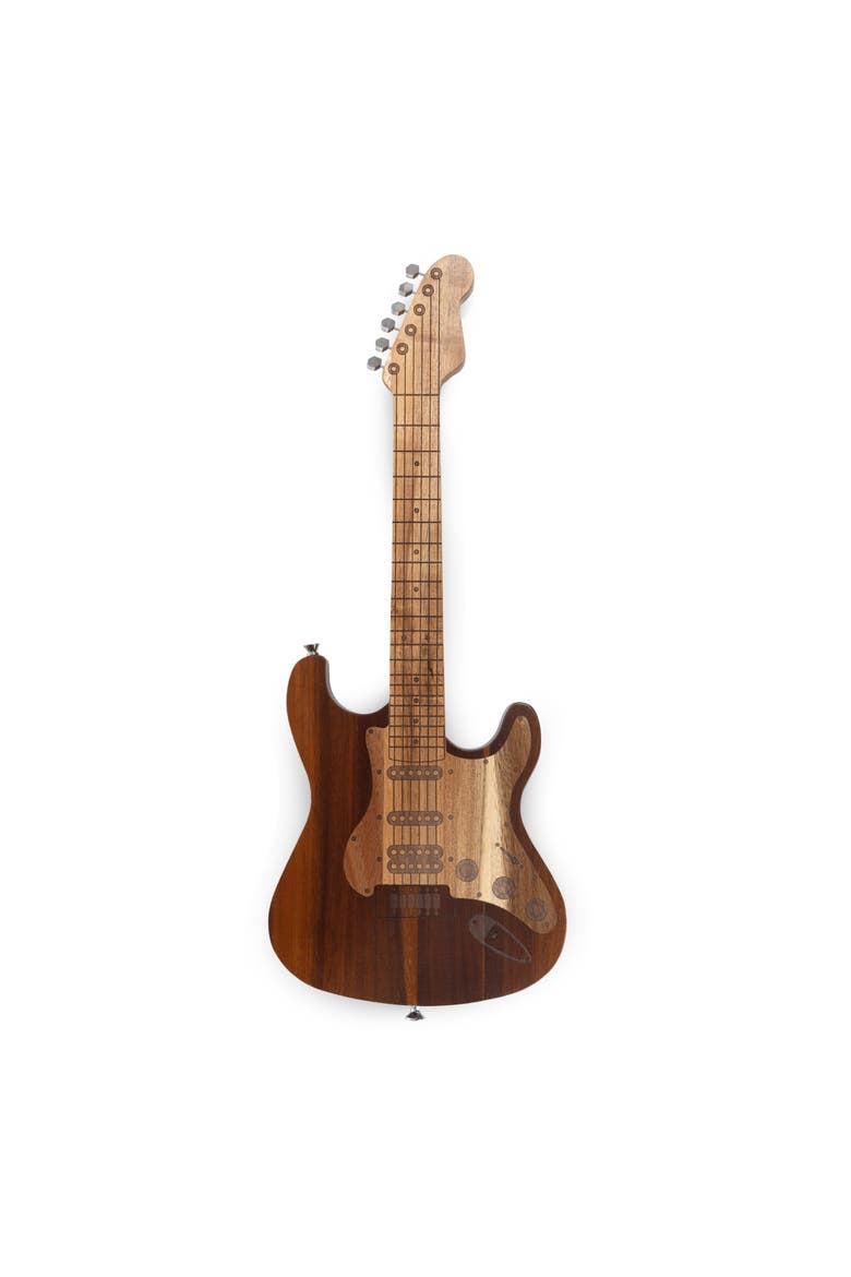 Guitar Legend Cheese Board & Tools Set, Main, color, Acacia Wood