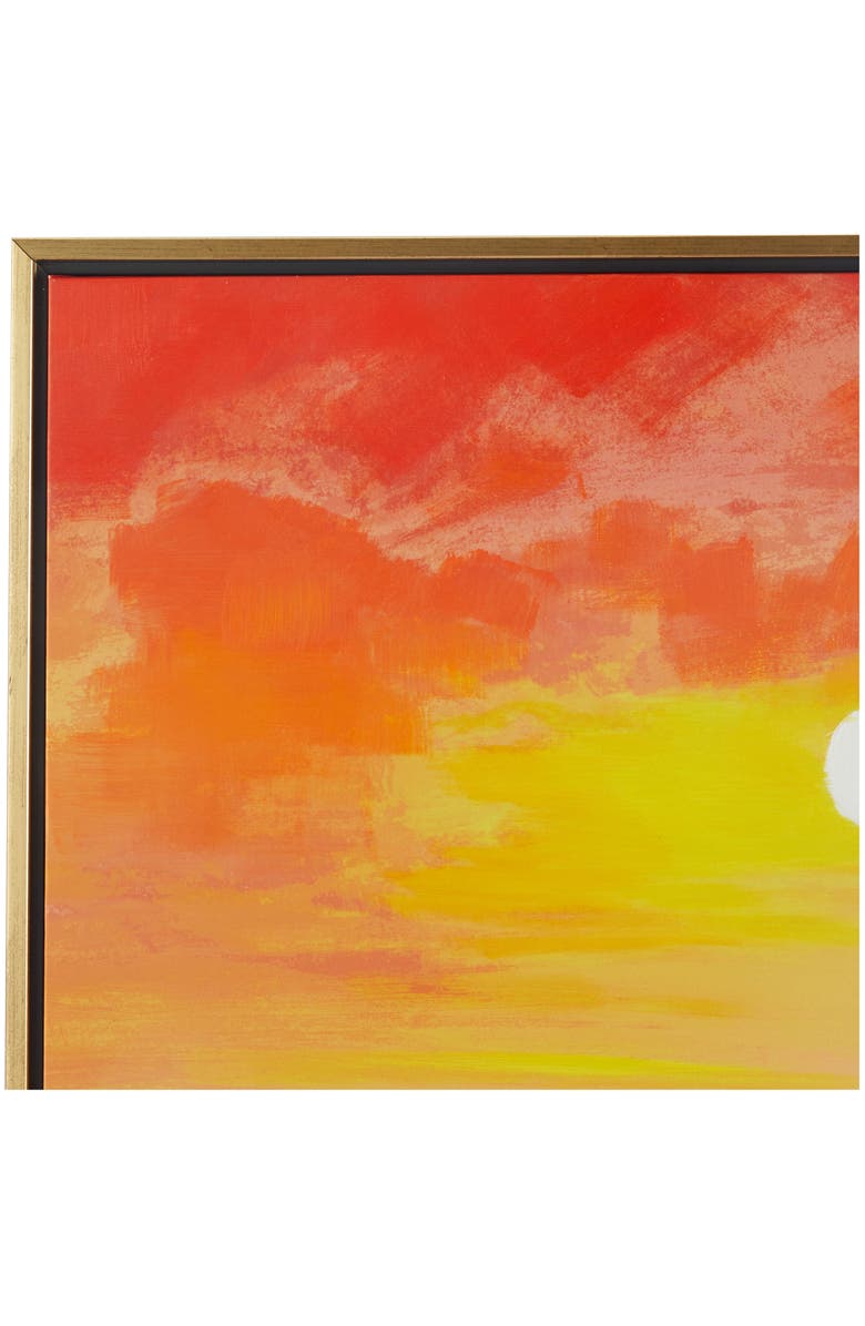 WILLOW ROW Sunset Canvas Framed Wall Art, Alternate, color, Golden