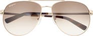 FERRAGAMO 60mm Aviator Sunglasses