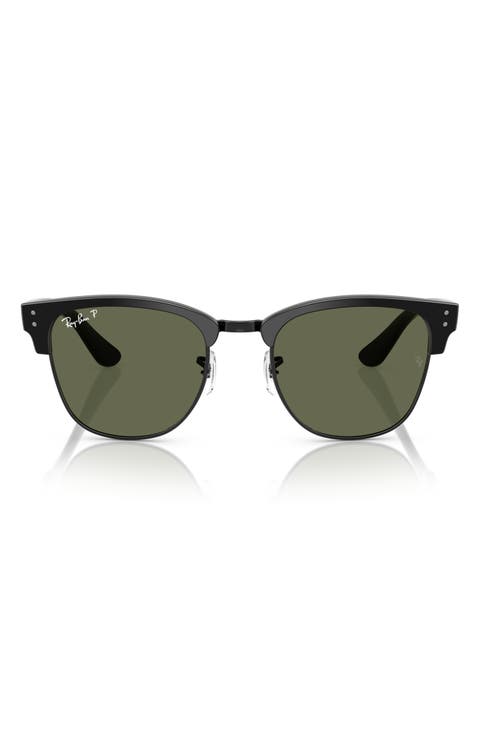 Clubmaster Reverse Lens 54mm Polarized Square Sunglasses