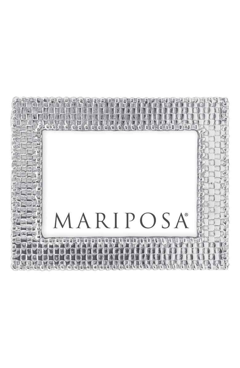 Mariposa Basket Weave Recycled Aluminum Picture Frame, Alternate, color, Silver
