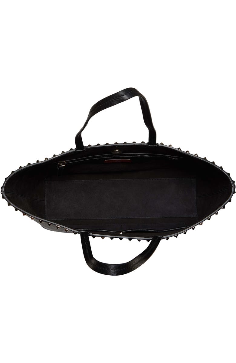 Valentino Garavani Small Rockstud Leather Tote, Alternate, color,