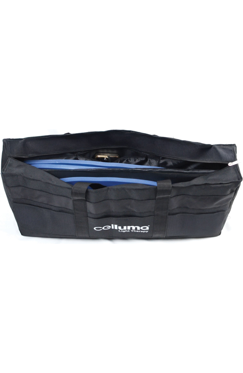 Celluma Premium Padded Tote Bag, Alternate, color, Black With White Logo