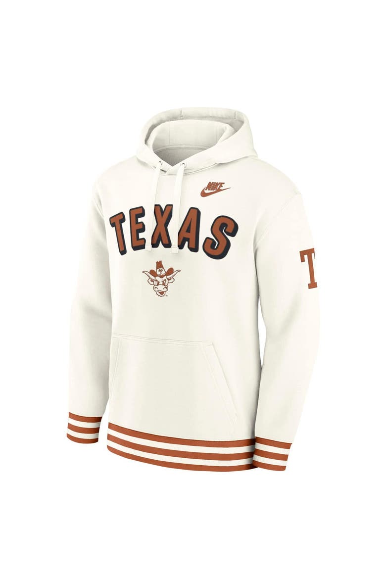 Men's Nike Cream Texas Longhorns Legacy Retro Pullover Hoodie, Alternate, color, Cream