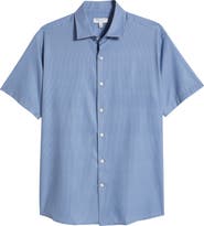 Peter Millar Graham Microprint Short Sleeve Performance Button-Up Shirt