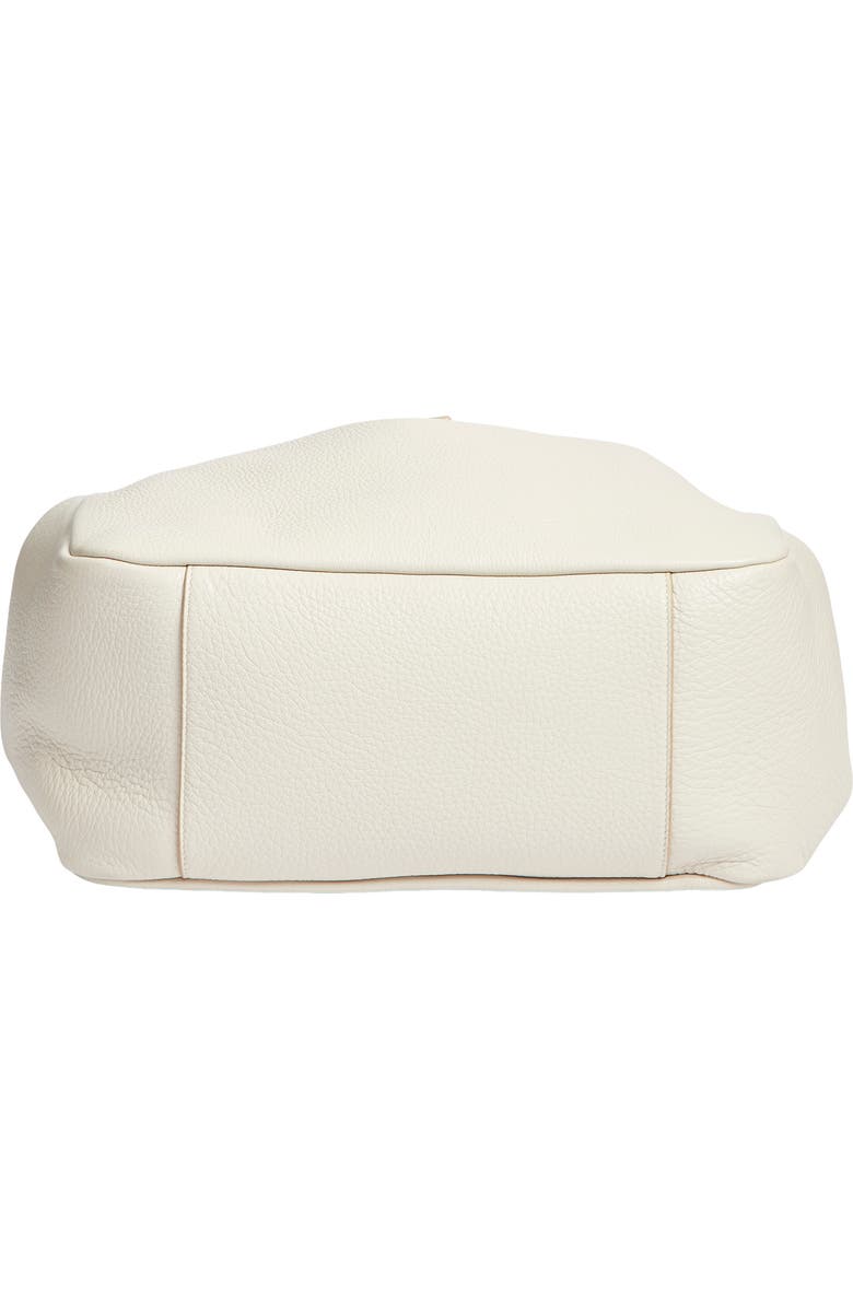 Saint Laurent Le 5 À Bea Leather Tote, Alternate, color, Crema Soft/ Dark Beige