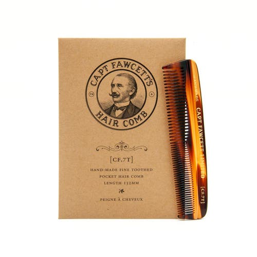 Captain Fawcett Pocket Hair Comb In Brown