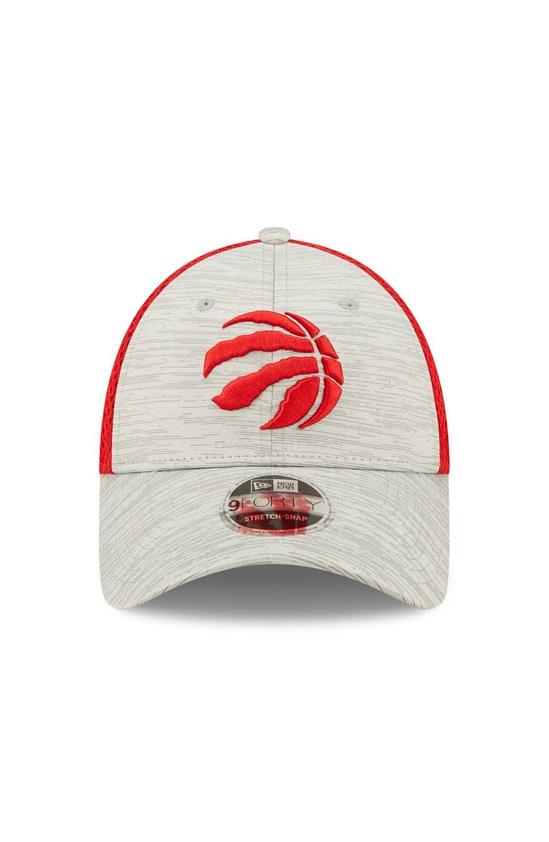 New Era Men's New Era Gray/Red Toronto Raptors Active 9FORTY Snapback Hat, Alternate, color, 