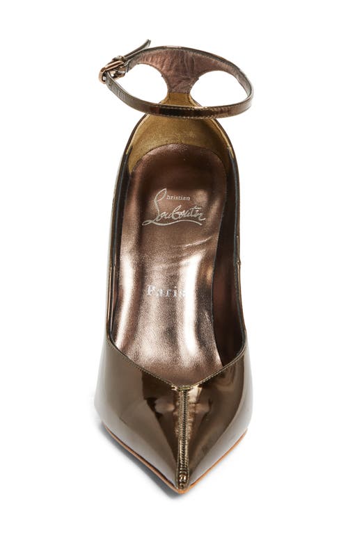 Christian Louboutin Miss Z Erozee Ankle Strap Pump In Brown