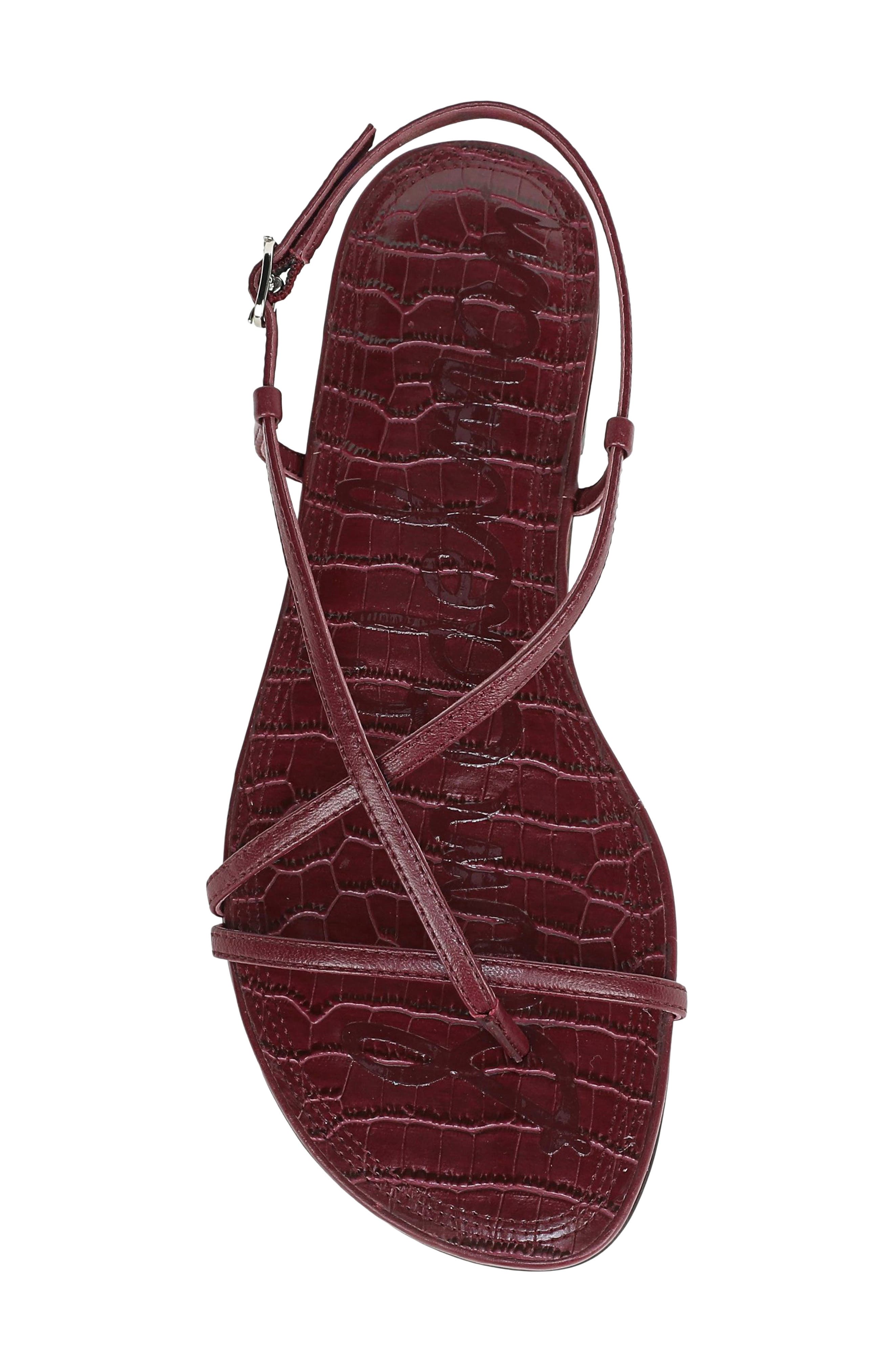 Calla Flat Sandal, Alternate, color, CHIANTI