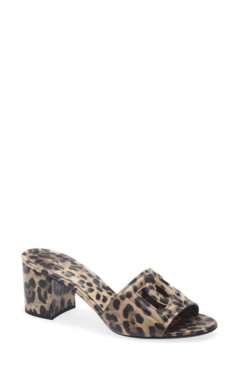 Keira Leopard Print Slide Sandal