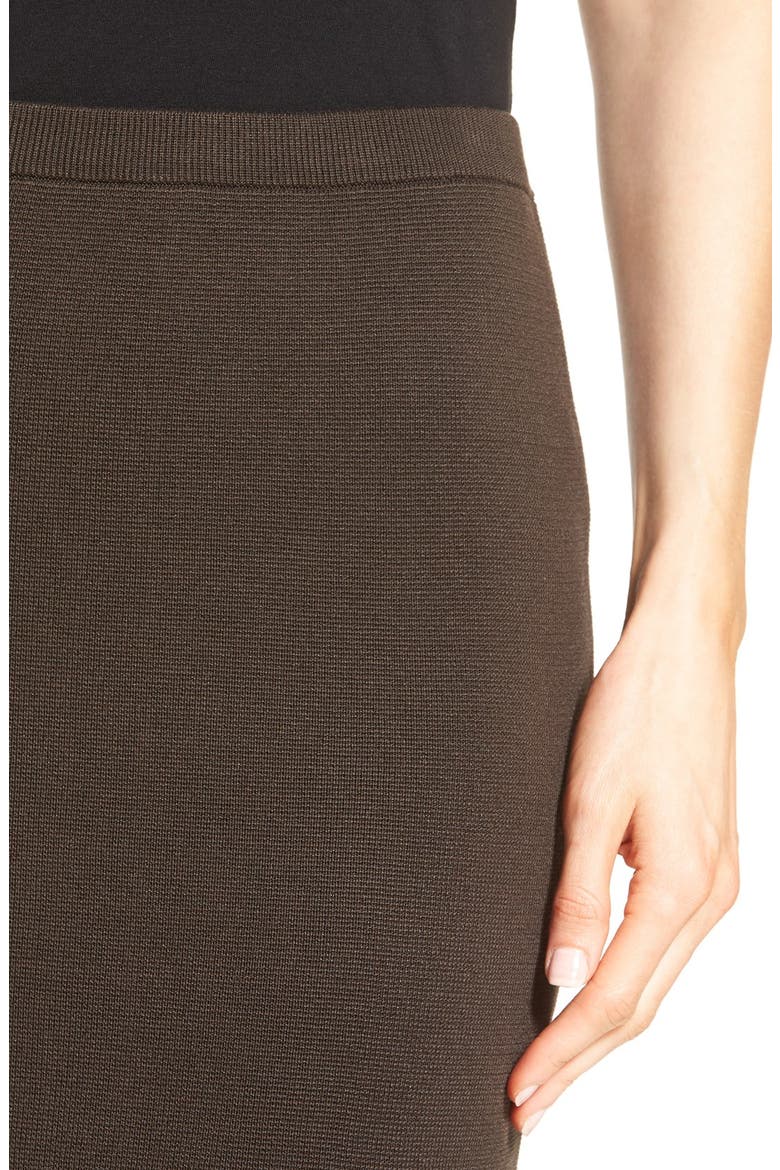Silk Blend Knit Straight Skirt, Alternate, color, PEAT