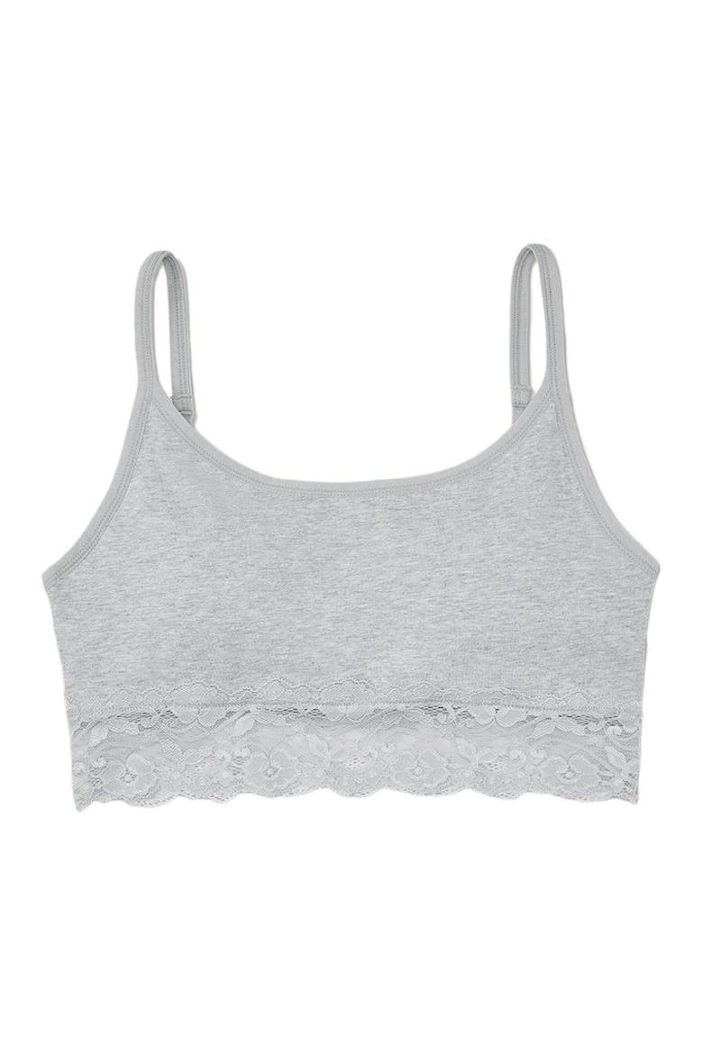 Lace Smooth Cup Bralette, Alternate, color, Light Heather Grey