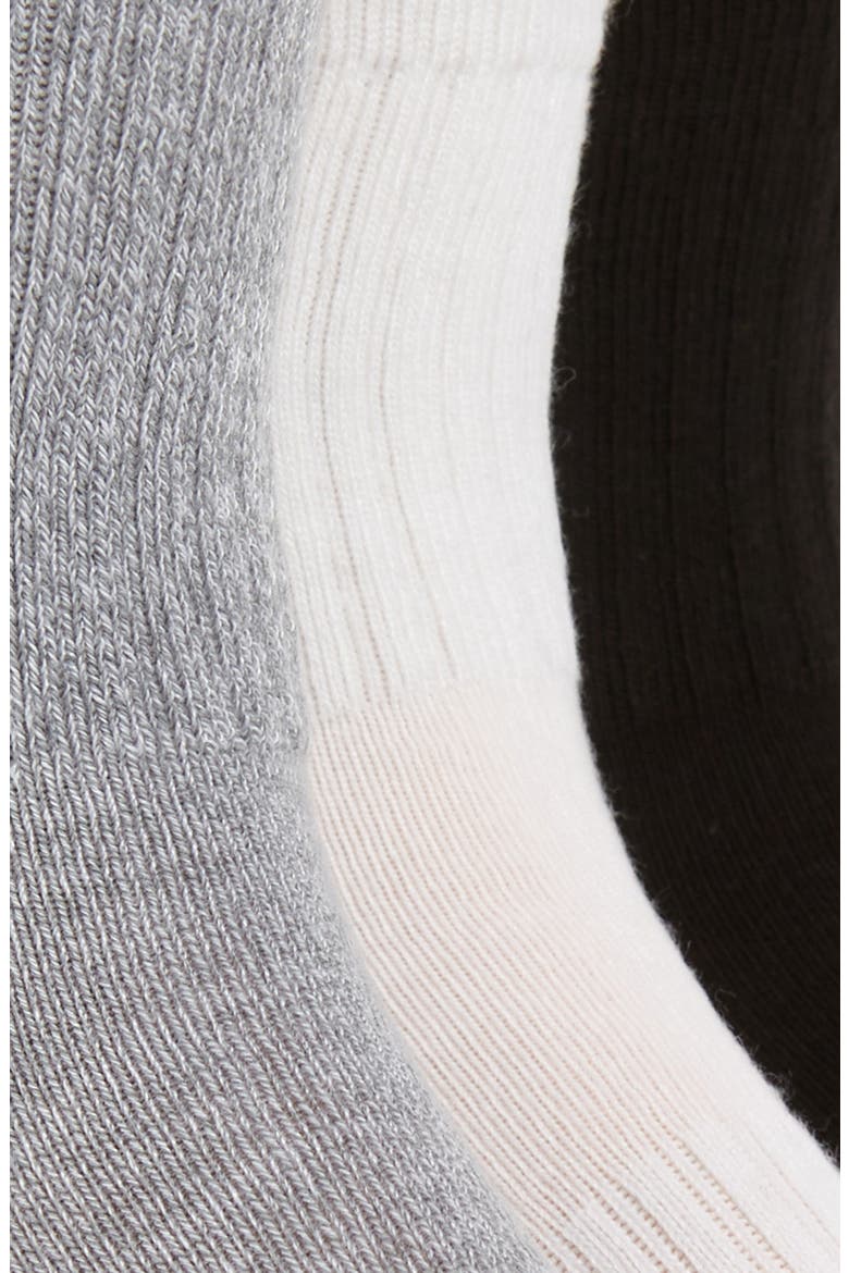 Originals Tricolor Trefoil Assorted 3-Pack Crew Socks, Alternate, color, WHITE/ WHITE/ BLACK/ SCARLET