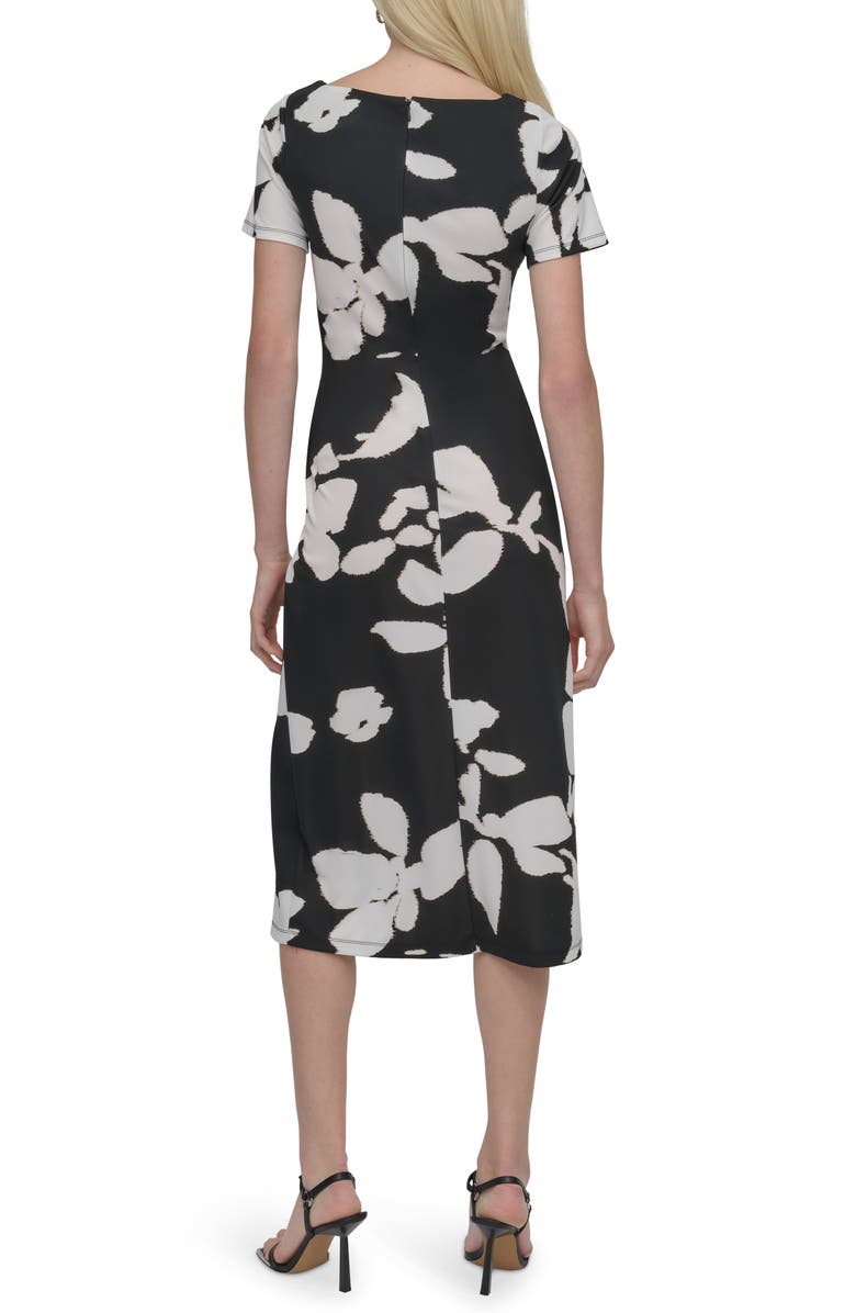 DKNY Front Twist Midi Dress, Alternate, color,