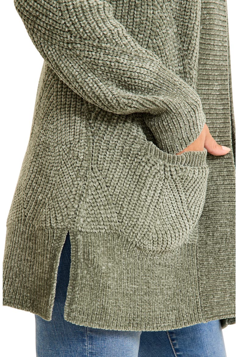 Shell St. Luna Chenille Cardigan, Alternate, color, SEAGRASS