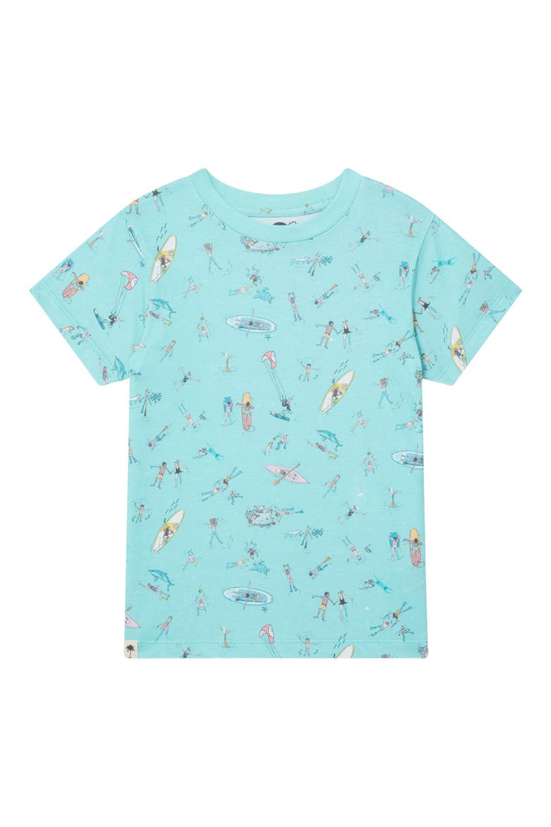 Kids' Sea Folk Print T-Shirt, Main, color, BLUE