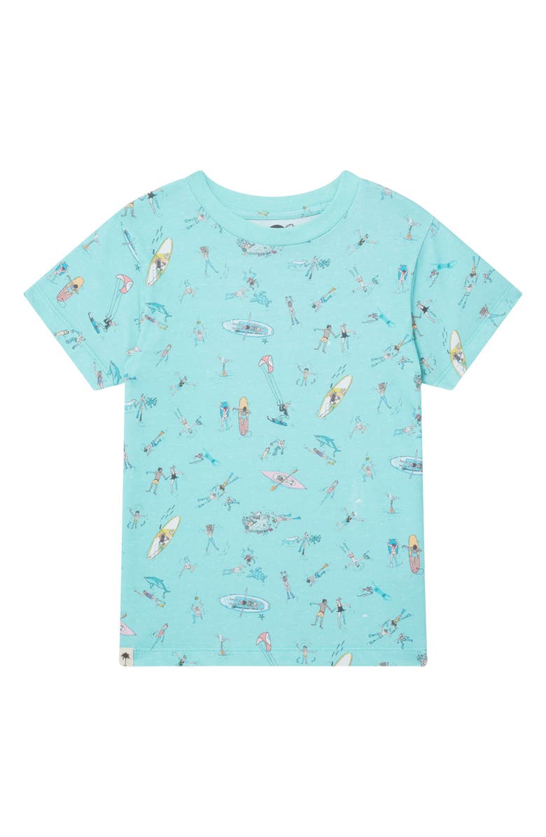 Boardies Kids' Sea Folk Print T-Shirt, Main, color, Blue