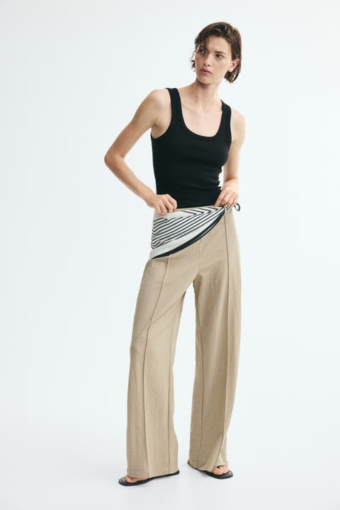 Scarf-detail Pants
