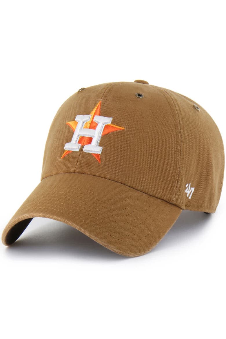 Men's Carhartt x '47  Brown Houston Astros Clean Up Adjustable Hat, Main, color, Brown