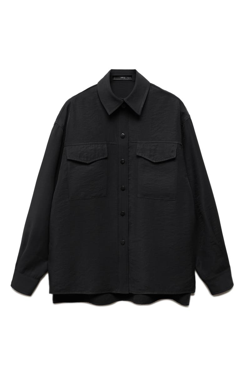 MANGO Two-Pocket Button-Up Shirt, Alternate, color, 