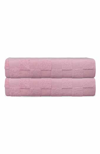 DePera Waffle Terry 2-Piece Turkish Cotton Bath Mat Set