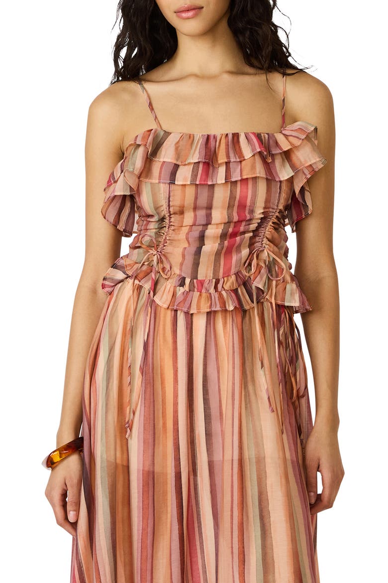 Shilloh Stripe Ruffle Camisole, Main, color, STRIPE MULTI