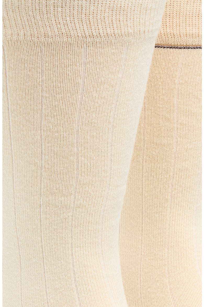 2-Pack Ribbed Crew Socks, Alternate, color, OPEN WHITE